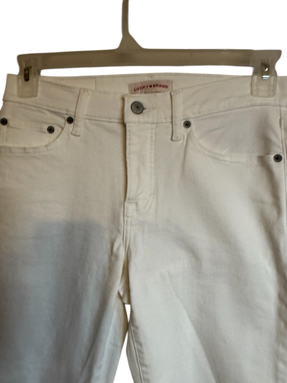LUCKY BRAND WHITE AVA Mid Rise Skinny Jeans SZ: 8 #10 - Picture 2 of 11